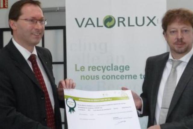Ernest Boever, directeur général de Valorlux et Claude Steinmetz, directeur de Luxlait. (Photo : Valorlux)