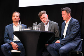 François Benoy (déi Gréng), Franz Fayot (LSAP) and Lex Delles (DP). Photo: Eva Krins/Maison Moderne