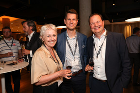 Sasha Baillie (Luxinnovation), Philippe Linster (House of Startups) and Jérôme Wiwinius (Lalux Assurances). Photo: Eva Krins/Maison Moderne