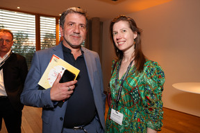 Thierry Labro (Paperjam) and Bérengère Beffort (Chambre de Commerce). Photo: Eva Krins/Maison Moderne