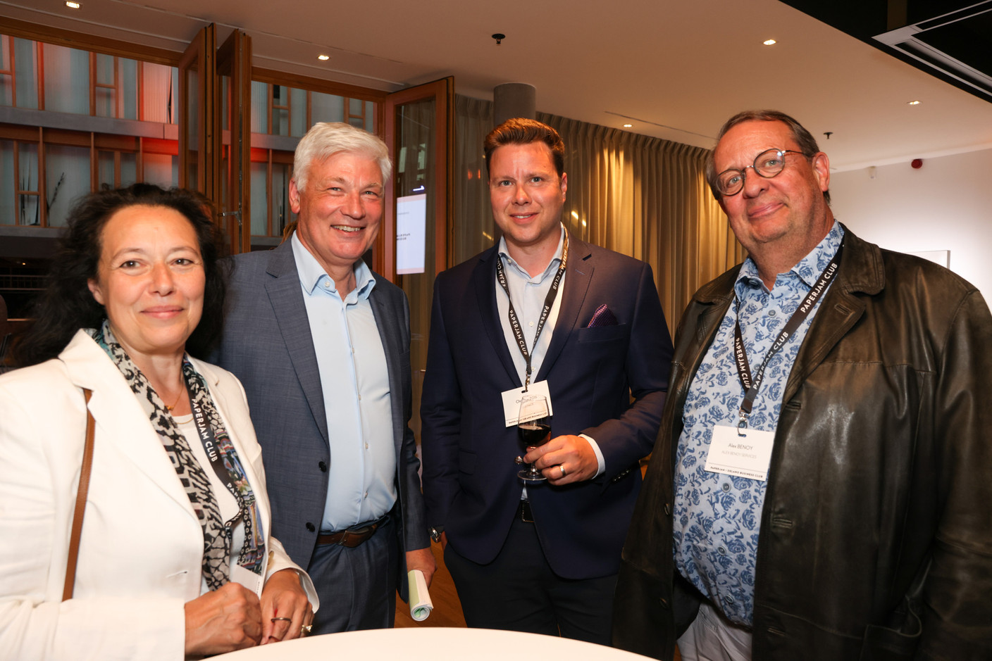 Isabel Wiseler (CSV, European Parliament), Claude Wiseler (CSV), Christian Zois (Colin&Cie) and Alex Benoy (Alex Benoy Services). Photo: Eva Krins/Maison Moderne