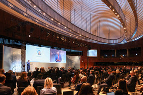 Le Forum du Groupe BEI, intitulé «La compétitivité européenne dans un contexte mondial polarisé», s’est tenu au Centre européen des congrès de Luxembourg, les 7 et 8 février 2024. (Photo: Marie Russillo/Maison Moderne)