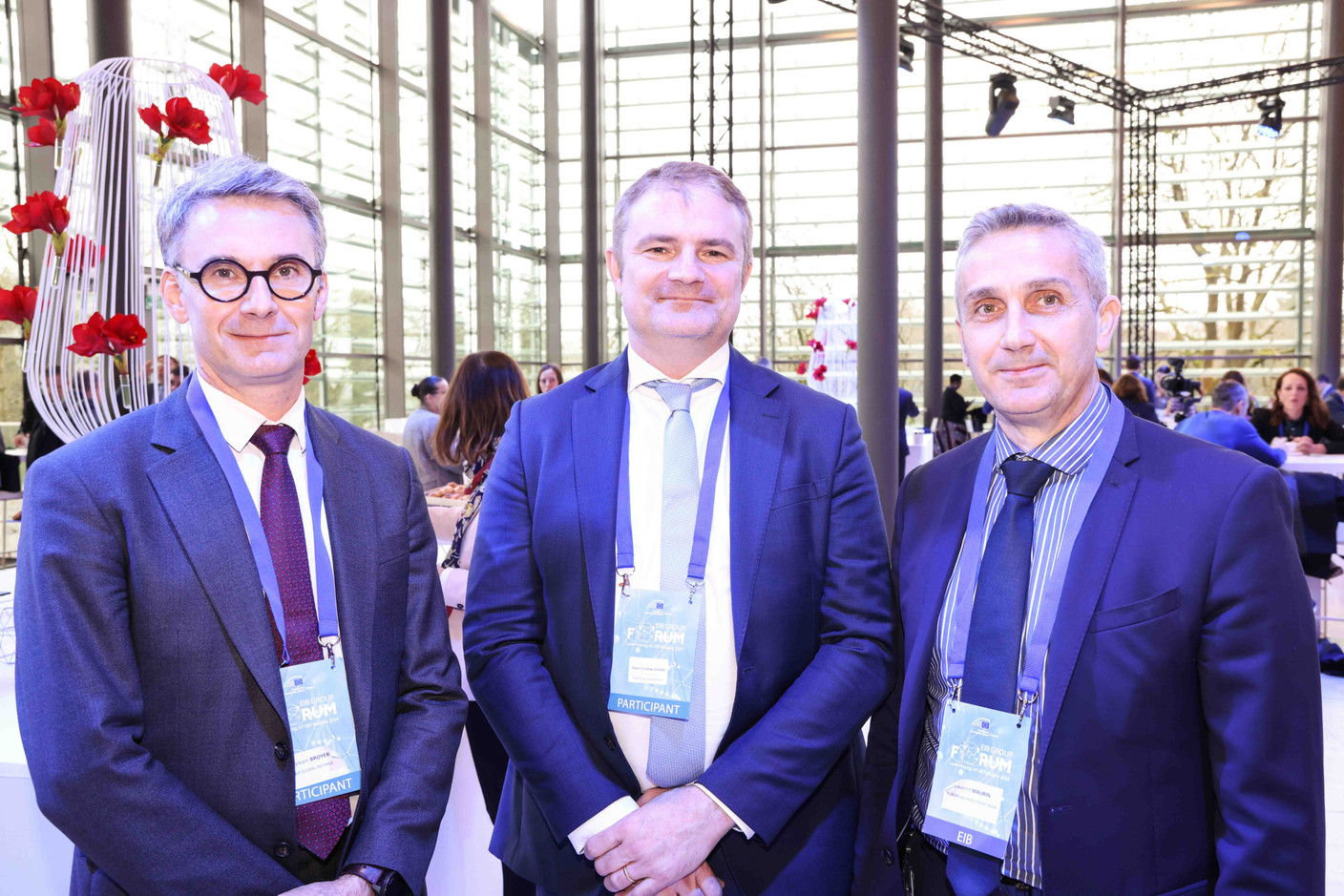 Sylvain Broyer, S&P Global Ratings; Alain Christian Durré, gouvernement français; Laurent Maurin, Banque européenne d’investissement. (Photo: Marie Russillo/Maison Moderne)