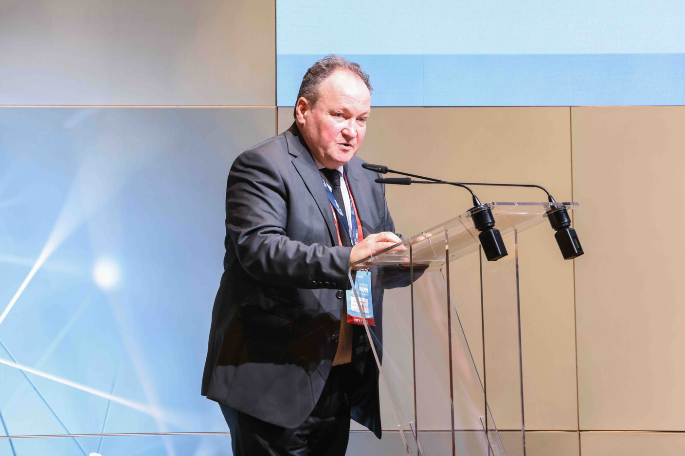 Ambroise Fayolle, vice-président de la Banque européenne d’investissement, lors du «Fireside chat: Prendre le pouls de la transition verte». (Photo: Marie Russillo/Maison Moderne)