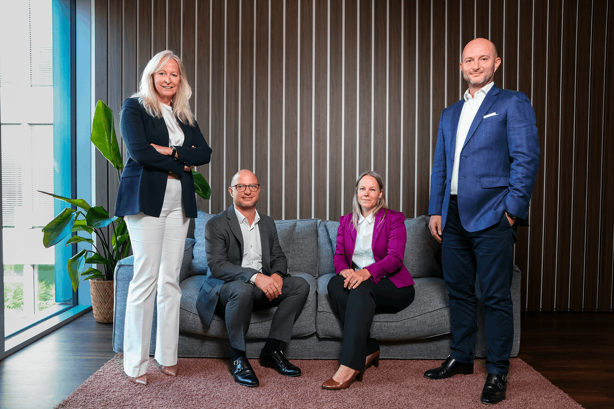 Benjamin Collette, Bastien Collette, Florence Buron, Katrin Katzenberger (pictured) and Renaud Jamar and Nicolas Buck. Crédit photo : Eva Krins (Maison Moderne)