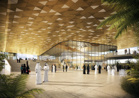 L’entrée du centre de conférence est conçue comme une grande place couverte. ((Illustration: Metaform Architects))