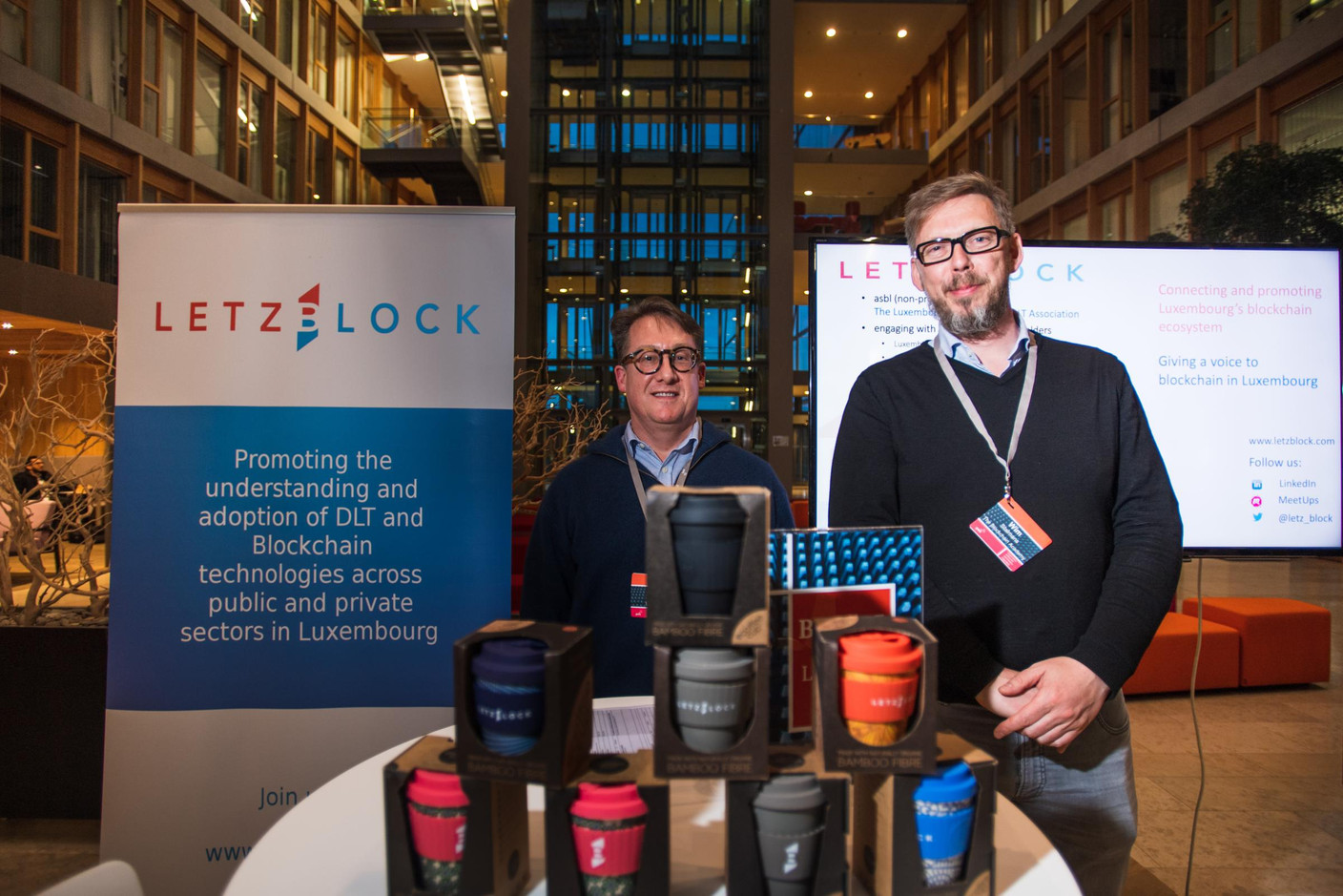 Jed Grant (LetzBlock) et Wim Stalmans (The Blockchain Academy) (Photo: Nader Ghavami)
