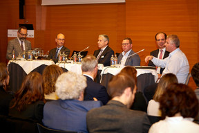 Michel Wurth (ArcelorMittal), Christian Schuller (Ministère de l'Économie), Jean-François Orban (Maâ-Oui!), Hakan Lucius (BEI) et Claude Lanners (Ceratizit) ((Photo: Eric Devillet))