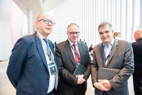 François Pauly (Lalux), Pierre Ahlborn (Banque de Luxembourg) et Claude Marx (CSSF) (Photo: LaLa La Photo, Keven Erickson et Krystyna Dul)