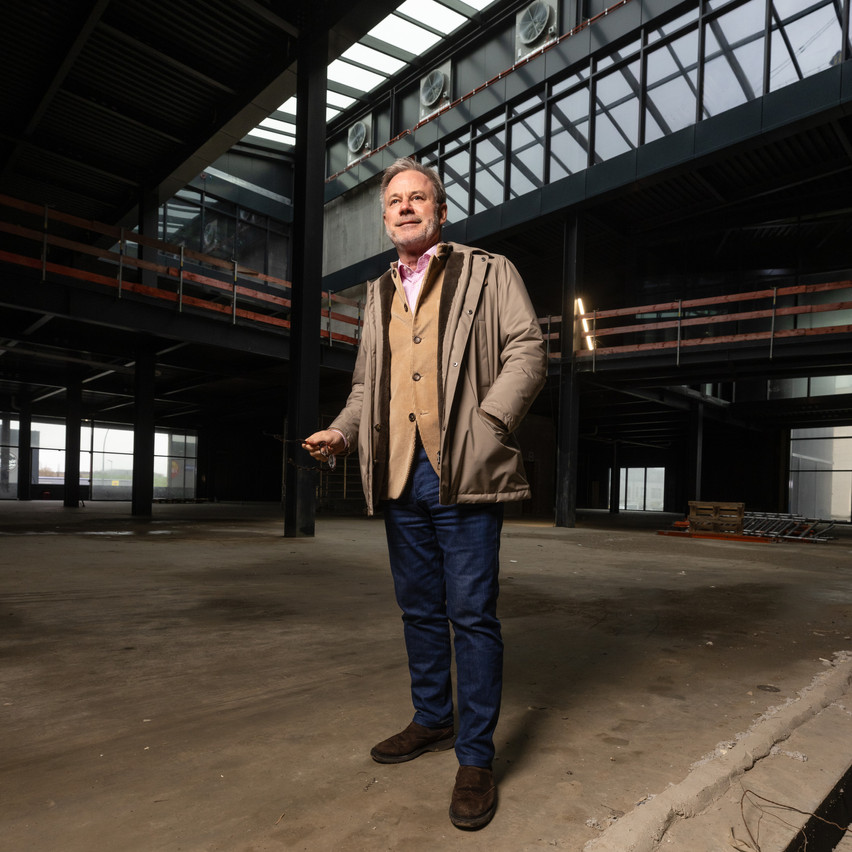 Marc Giorgetti sur le chantier GridX à Wickrange. (Photo: Guy Wolff/Maison Moderne)