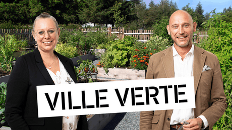 Carole Dieschbourg, ministre de l’Environnement, du Climat et du Développement durable, et Vincent Bechet, Managing Director d’INOWAI. Photo Montage Maison Moderne