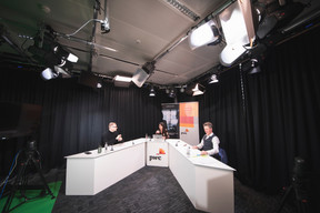 François Génaux (PwC Luxembourg), Julie Lhardit (Maison Moderne) et Laurent Schonckert (Cactus) ((Photo : Simon Verjus / Maison Moderne))