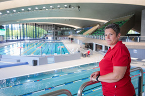 «C’est vraiment une ambiance de nageurs», constate Sabine Lendormy, responsable du centre aquatique. (Photo: Matic Zorman / Maison Moderne)