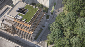 Le toit de l’immeuble sera verdurisé. ((Illustration: Beiler François Fritsch/Baltisse))