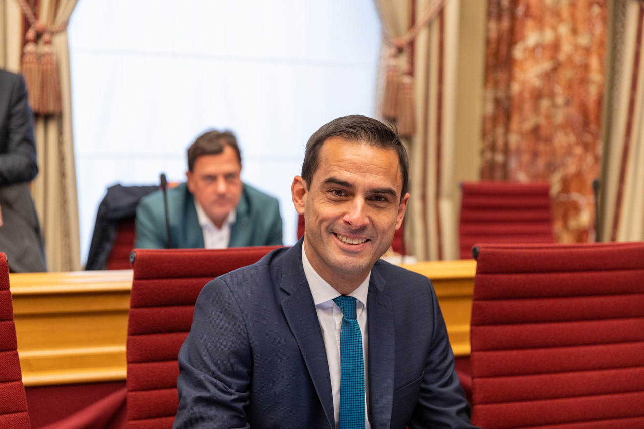 Max Hahn, the family minister (DP), said during a press conference that wants to ensure that existing social benefits actually reach the households that need them, 19 July 2024.. Photo: Romain Gamba (archives)