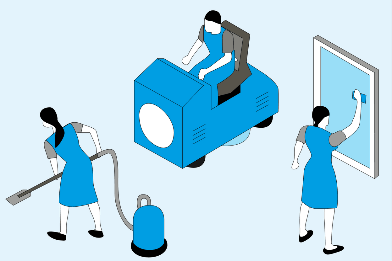 Propper propose un service de nettoyage de chantier dès le déblaiement des gravats jusqu’à la remise au propre avant la remise des clés. Maison Moderne