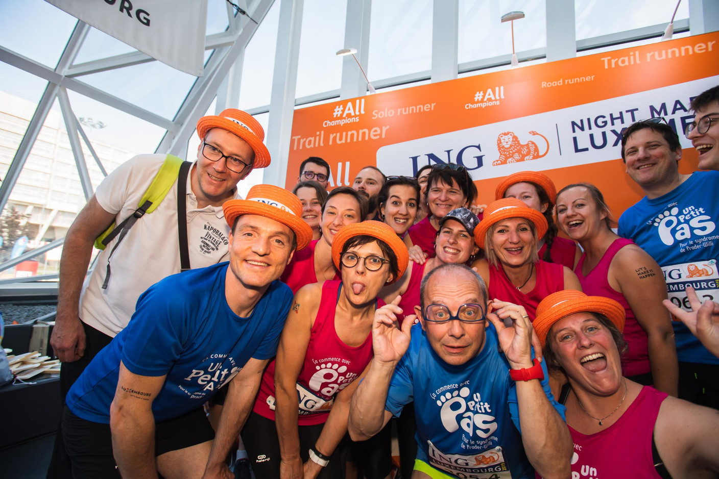L’équipe d’Un petit pas pour le syndrome de Prader-Willi était présente sur la ligne de départ pour la 14e édition de l’ING Night Marathon Luxembourg. (Photo: Nader Ghavami)