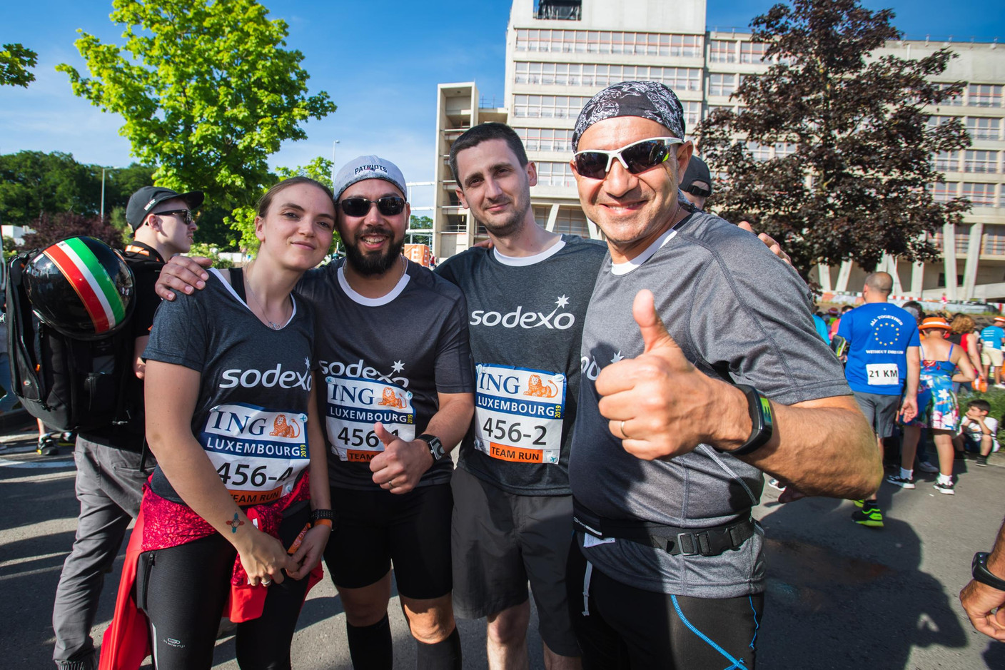 L’équipe de Sodexo était présente sur la ligne de départ pour la 14e édition de l’ING Night Marathon Luxembourg. (Photo: Nader Ghavami)