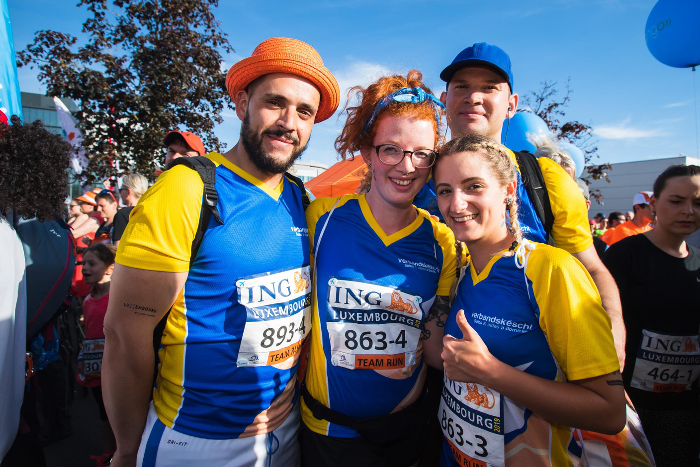 L’équipe de Verbandskëscht - soins & aides à domicile était présente sur la ligne de départ pour la 14e édition de l’ING Night Marathon Luxembourg. (Photo: Nader Ghavami)