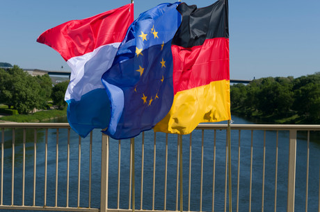 La frontière entre l’Allemagne et le Luxembourg est néanmoins restée ouverte pour les travailleurs frontaliers. (Photo: SIP/Jean-Christophe Verhaegen)