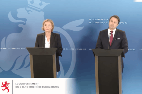 Xavier Bettel (DP) et Paulette Lenert (LSAP) se sont exprimés sur la situation sanitaire. (Photo: Capture d’écran)
