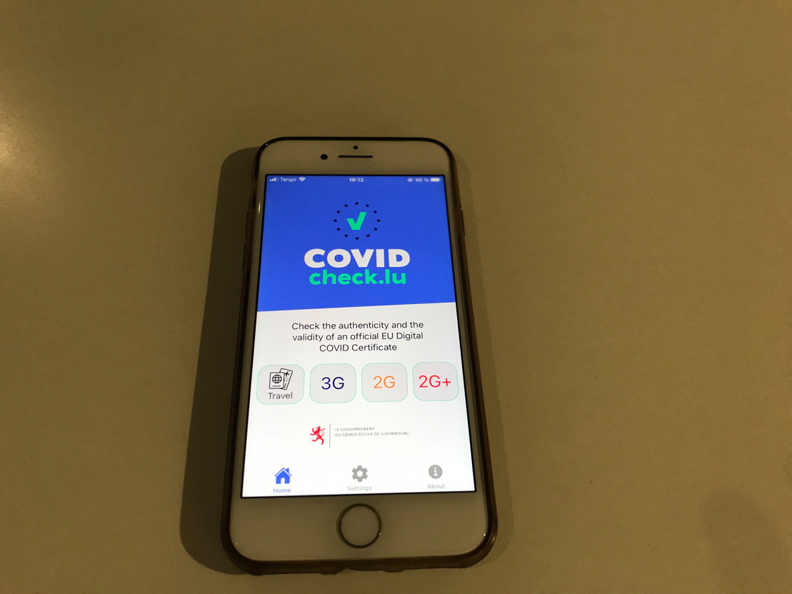 The CovidCheck application is upgraded to 2G+. (Photo: Paperjam)