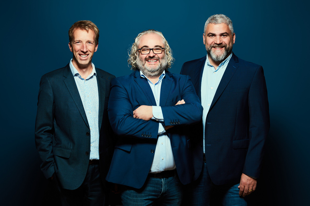 Gaëtan Morelle (à gauche), Olivier Genco (à droite) Felgen & Associés et Mike Sergonne (au centre) Nvision.  Nvision