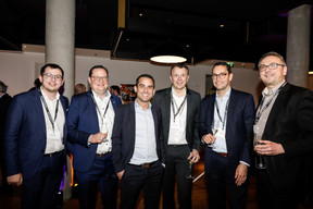 Olivier Theis, Jérôme Wiwinius (Lalux Assurances), Max Hahn (DP), Patrick Schon (PwC), Yves Cheret (CSC Luxembourg Services) et Stéphane Pesch (LPEA). (Photo: Marie Russillo/Maison Moderne)