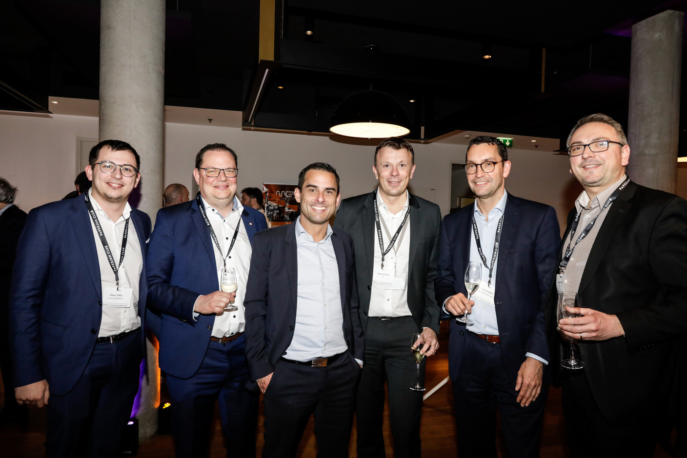 Olivier Theis, Jérôme Wiwinius (Lalux Assurances), Max Hahn (DP), Patrick Schon (PwC), Yves Cheret (CSC Luxembourg Services) et Stéphane Pesch (LPEA). (Photo: Marie Russillo/Maison Moderne)