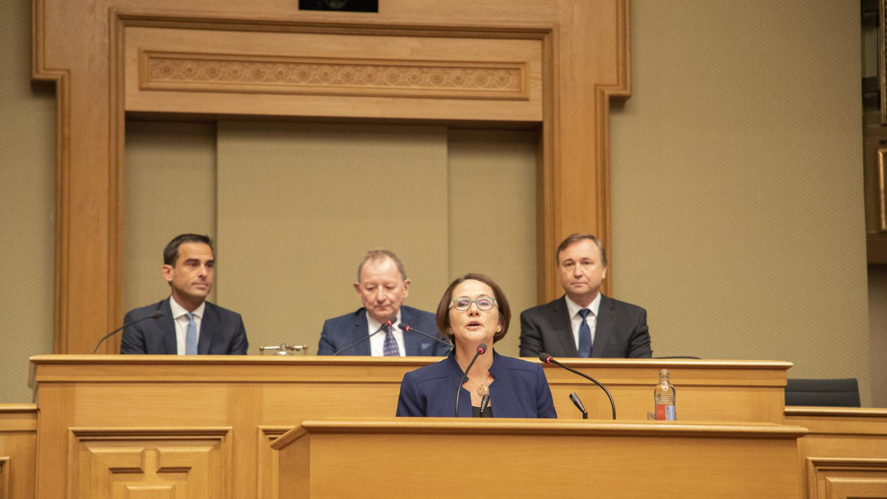 Finance minister Yuriko Backes presented the 2023 draft budget on 12 October. Photo: Chambre des députés