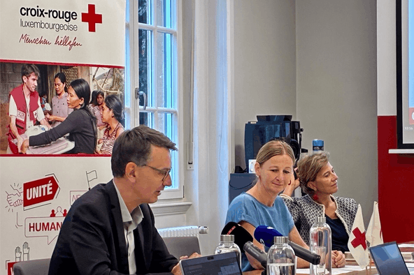 Marc Wagener et Dorothée Schneider veulent convertir les valeurs de la Croix-Rouge en atouts pour recruter et fidéliser. (Photo: Croix-Rouge Luxembourgeoise)
