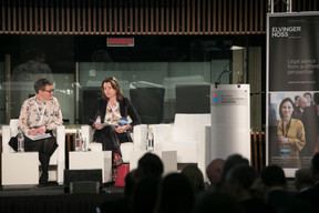 Katie Martin (Financial Times); Joanna Cound (BlackRock) (Photo: Nelson Coelho / @nelsoncoelhofilms)