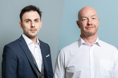 Thomas Campione, blockchain & crypto-assets leader, PwC (à gauche) et Fabrice Croiseaux, CEO, InTech (à droite). (Photos: Romain Gamba/Maison Moderne)