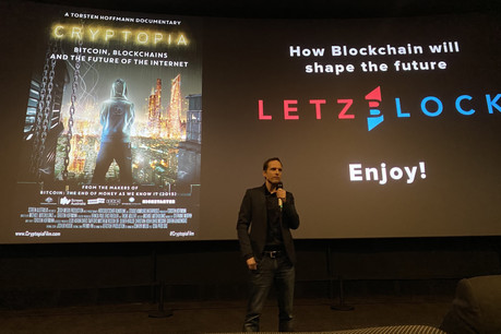 Torsten Hoffmann, lundi soir à l’Utopolis, pour l’unique occasion au Luxembourg de voir son nouveau documentaire sur le bitcoin et la blockchain. (Photo: Paperjam)