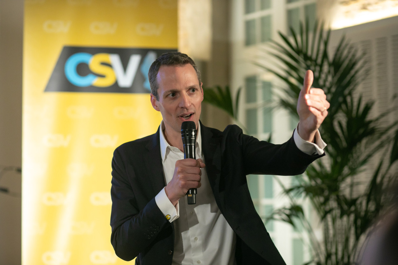 “This time, we are going to win,” said Serge Wilmes, head of the CSV list for the municipal elections in the capital, after the presentation of the list of 27 candidates at the Schéiss cultural centre in Belair on Wednesday 1 March 2023. Photo: Matic Zorman/Maison Moderne