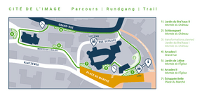Plan du parcours pour découvrir l’ensemble des photos. (Illustration: Clervaux-Cité de l’image)