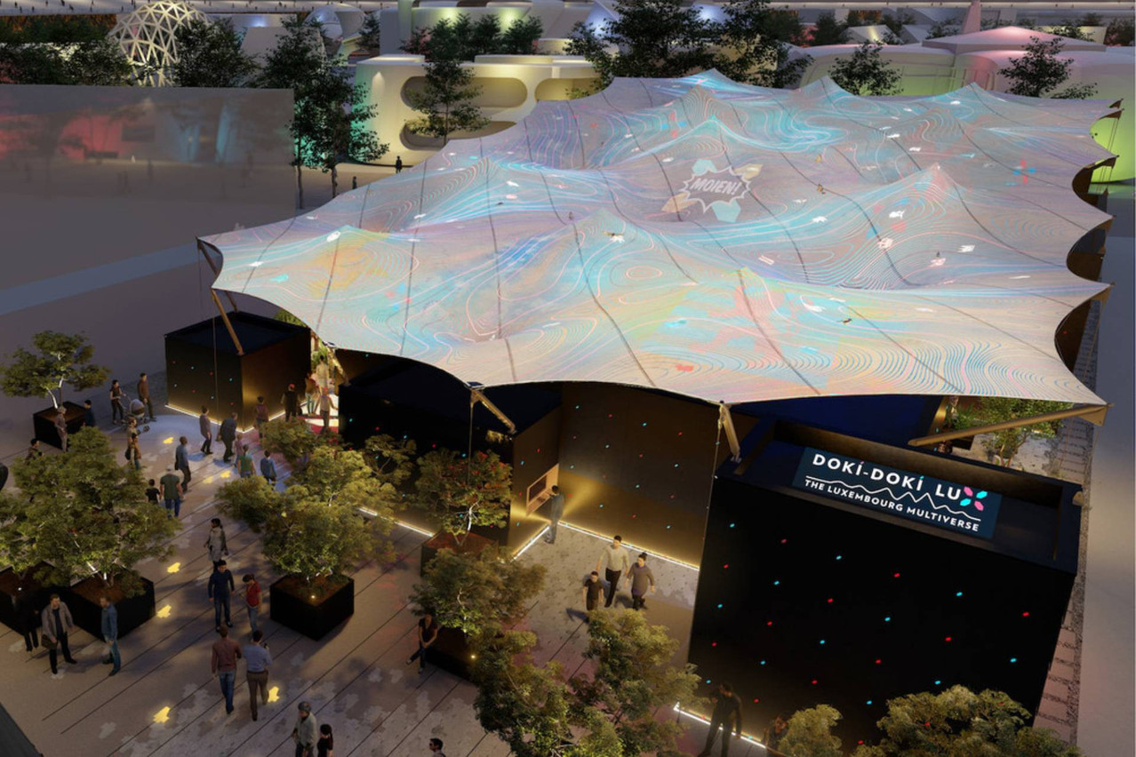 The Luxembourg pavilion at the World Expo in Osaka is designed by STDM. Illustration: STDM