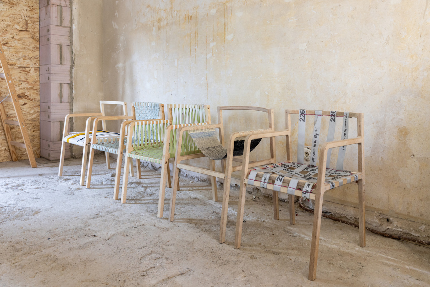 The Loom chairs are the result of a collaboration between Julie Conrad and Norbert Brakonier. Photo: Romain Gamba/Archives