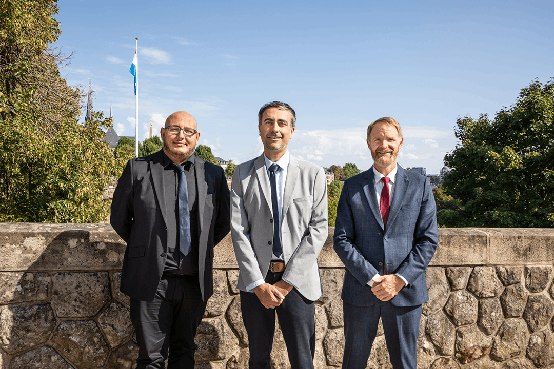 Samir Akacha, Conducting Officer – Head of Central Administration & Distribution, Fabien Bergantini, Director and Robert Williams Investor Relations& SustainabilityManager, Director Maison Moderne