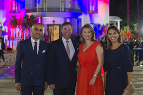 Le consul honoraire du Luxembourg au Maroc et son épouse avaient organisé la réception officielle en l’honneur du couple grand-ducal héritier. (Photo: SIP /Jean-Christophe Verhaegen)