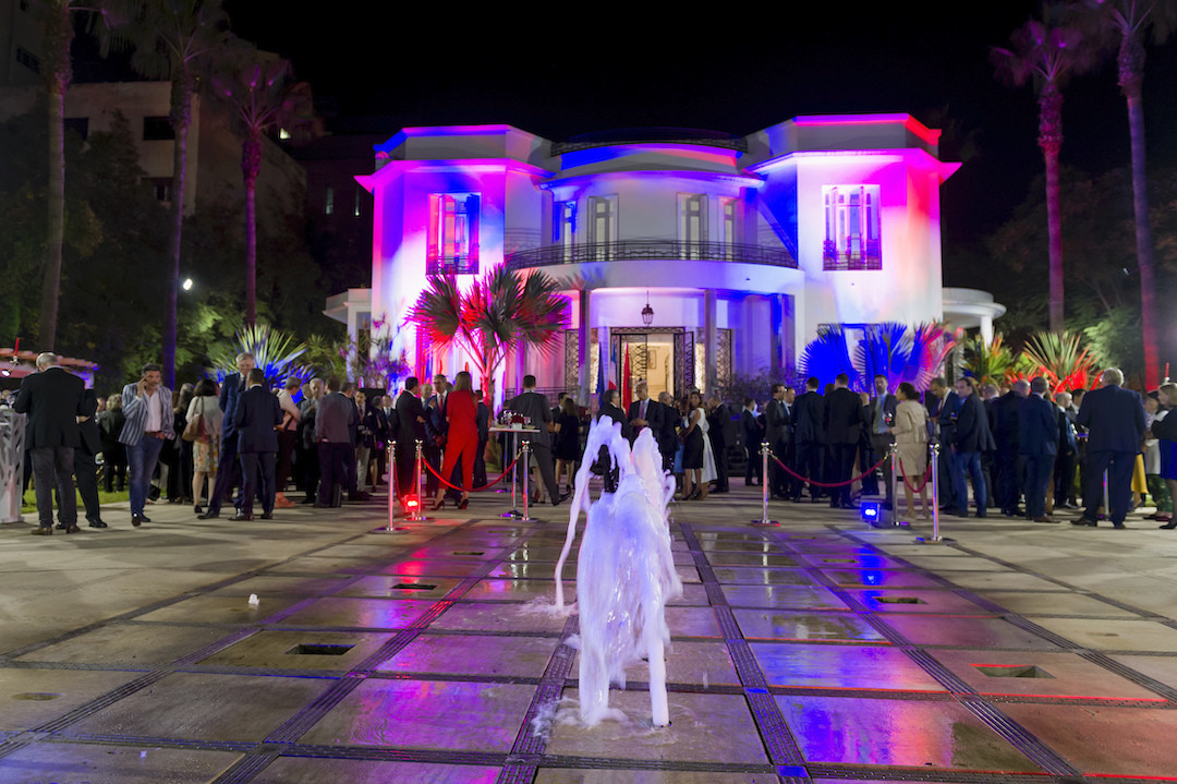 La réception officielle se déroulait à la Villa des arts, un musée privé de Casablanca. (Photo: SIP /Jean-Christophe Verhaegen)