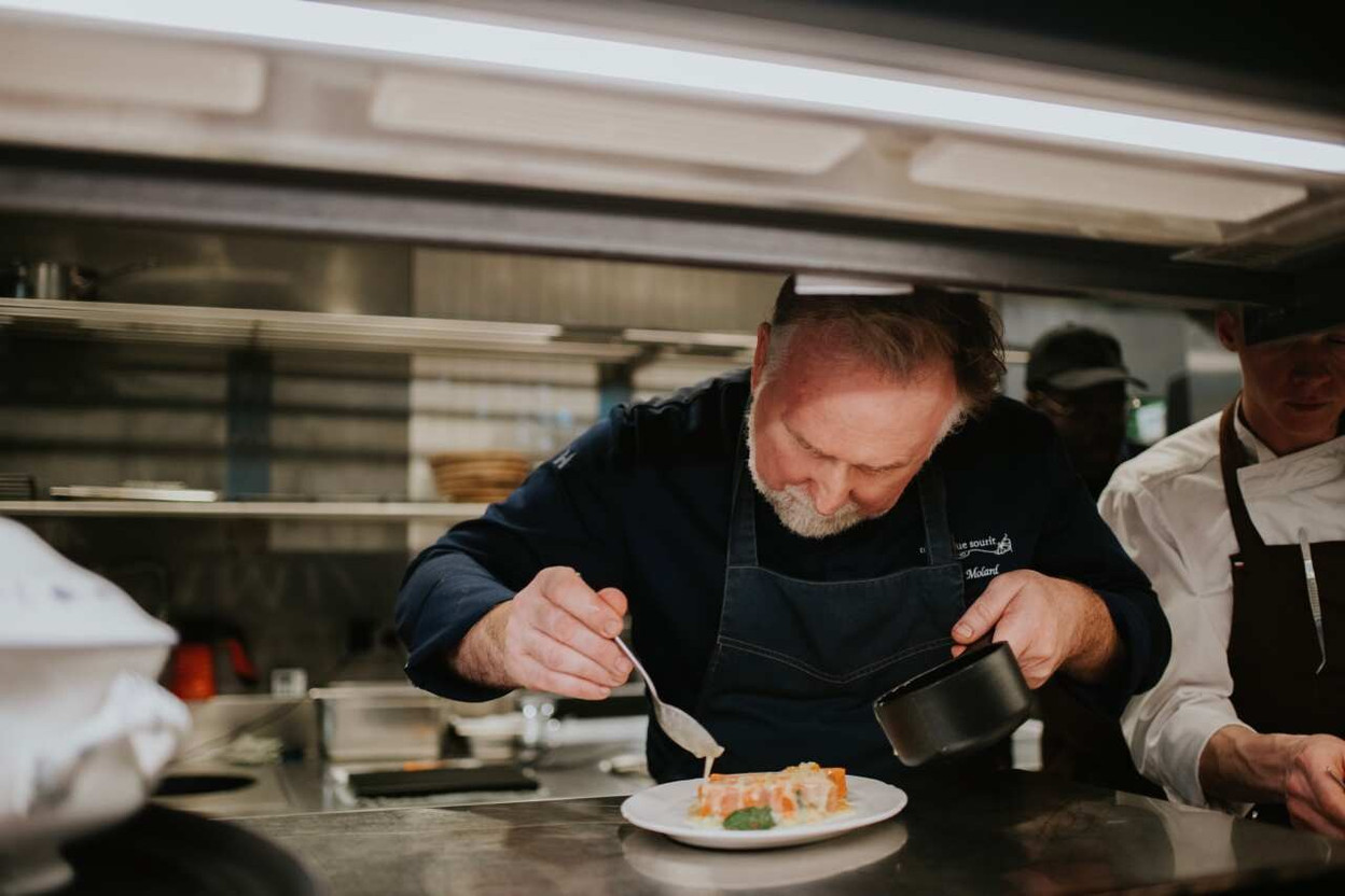 Cyril Molard at Specto, at La Belle Étoile, in Strassen. The two-Michelin-starred chef from Ma Langue Sourit has created the restaurant’s new menu. (Photo: Anna Katina)