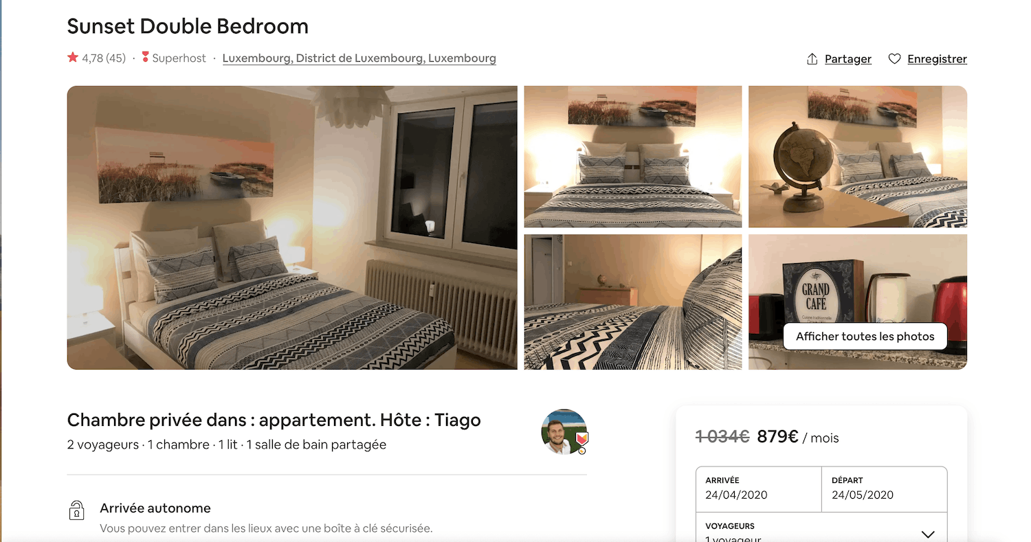 Une des 32 possibilités de location par un seul «Super Hôte». (Screenshot Airbnb)