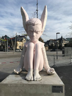 Vue de la sculpture de l’artiste Maen Florin. (Photo: Paperjam.lu)