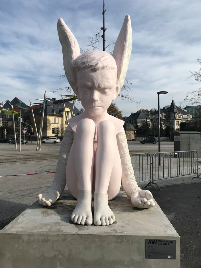 Vue de la sculpture de l’artiste Maen Florin. (Photo: Paperjam.lu)