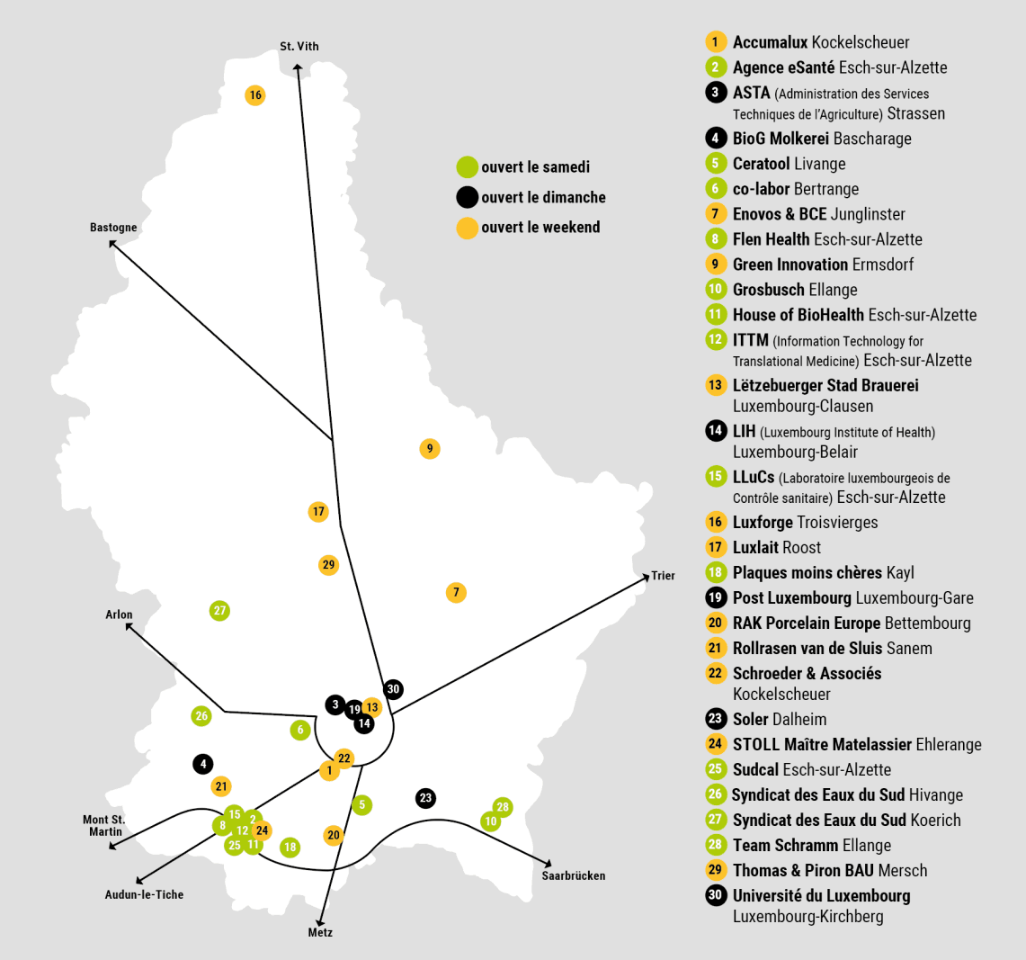 Le public pourra se rendre les 16 et 17 septembre dans les coulisses de 30 organisations, communes, et entreprises industrielles du pays. brain&more