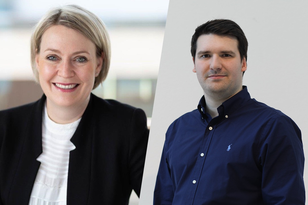 Anne Reuland, chief legal regulatory officer, deputy CEO at Luxtrust, and Nicolas Guzman, member of the data protection office team at Banque Internationale à Luxembourg. Photos: LuxTrust; Bil