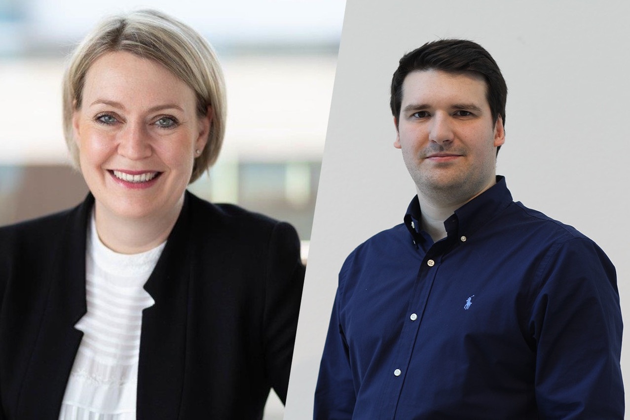 Anne Reuland, chief legal regulatory officer, deputy CEO at Luxtrust, and Nicolas Guzman, member of the data protection office team at Banque Internationale à Luxembourg. Photos: LuxTrust; Bil