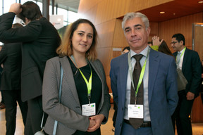 Maria Peszet and Aldo Pineta of State Street are seen attending the Association of the Luxembourg Fund Industry’s Private Assets Conference, 22 November 2022. Photo: Matic Zorman / Maison Moderne