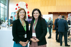 Tarne Bevan of M&G Investments and Silvia Hermeneanu at M&G Luxembourg. Photo: Matic Zorman / Maison Moderne
